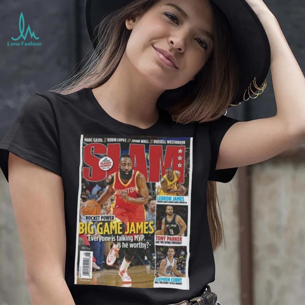 James Harden Houston Rockets NBA SLAM Cover Tee Shirt - Limotees