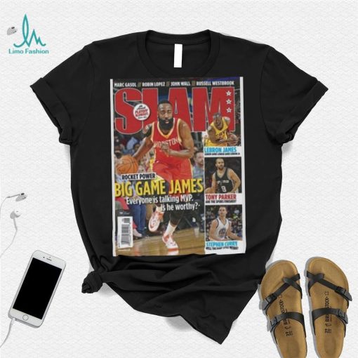 James Harden Houston Rockets NBA SLAM Cover Tee Shirt