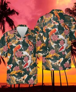 Japanese Koi Fishes Pattern Hawaiian Shirt