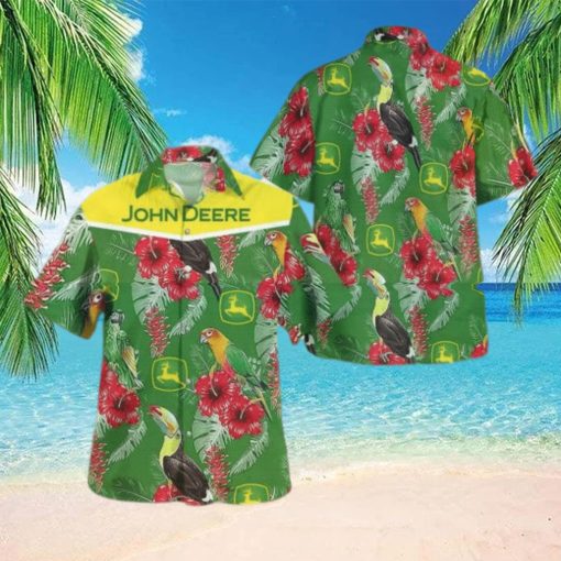 John Deere Parrot Hawaiian Shirt