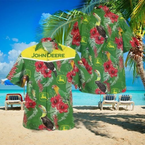 John Deere Parrot Hawaiian Shirt