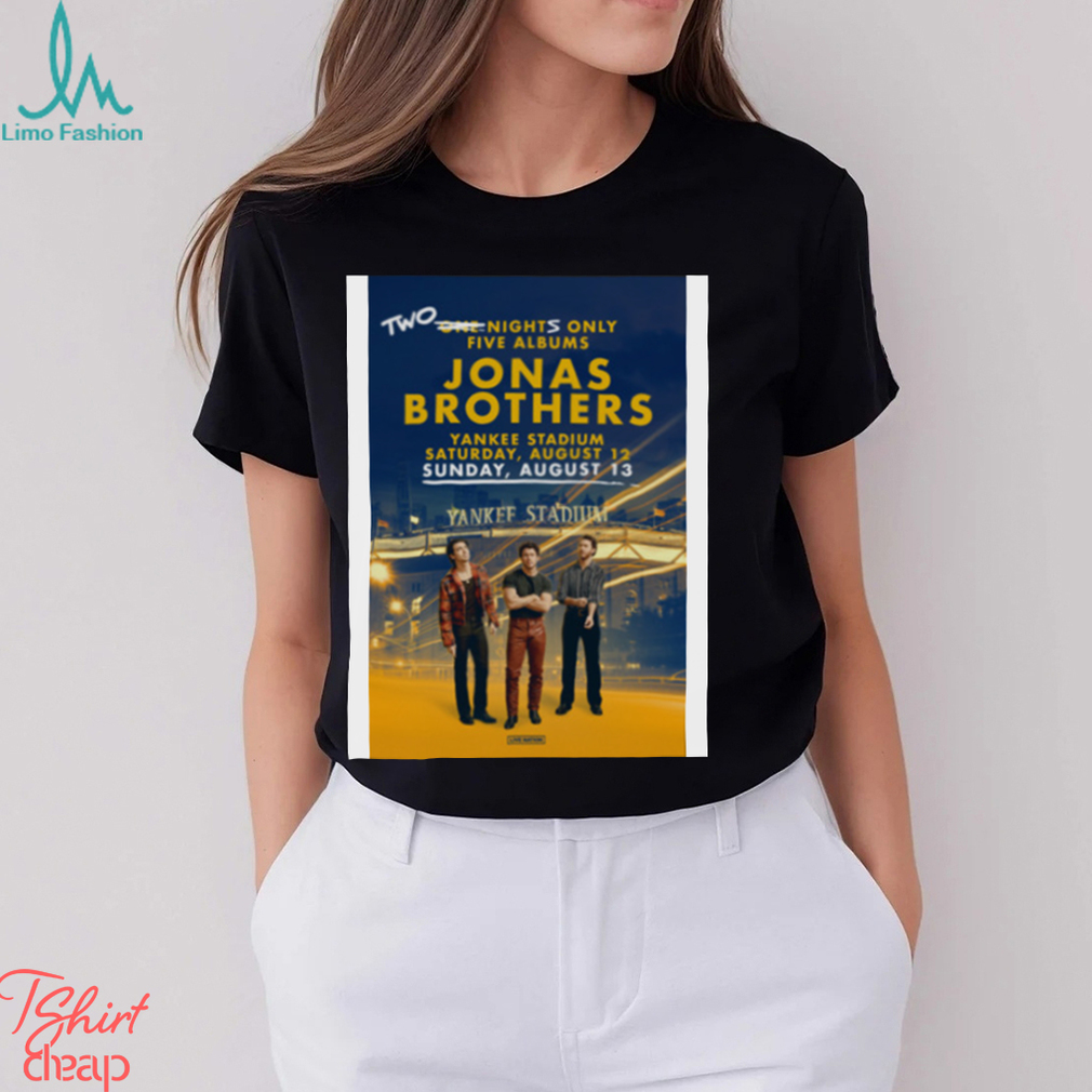 Jonas Brothers Yankee Stadium Shirt NEW Jonas Brothers Shirt Near Me Jonas  Brothers Tshirt Jonas Brothers T Shirt Vintage Jonas Brothers Tour Shirts
