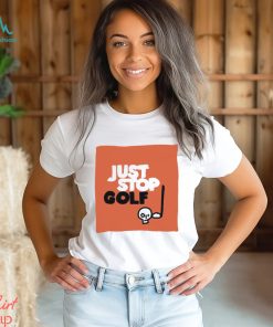 Just Stop Gold skull art shirt