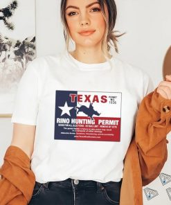 Kambree Texas Rino Hunting Permit Permit No 1836 New Shirt