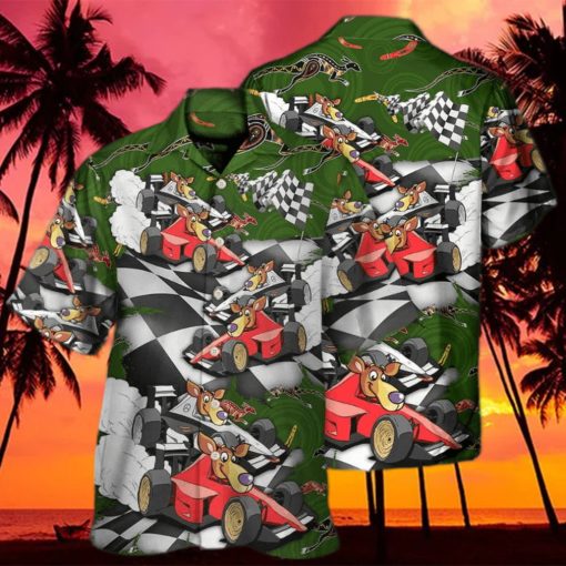 Kangraroo Racing Formula One Car Racing Australian Vibe 2 Hawaiian Shirt