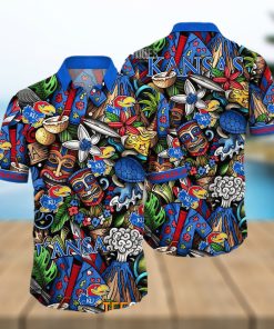 Kansas Jayhawks Ncaa Mens Floral Special Design Hawaiian Shirt