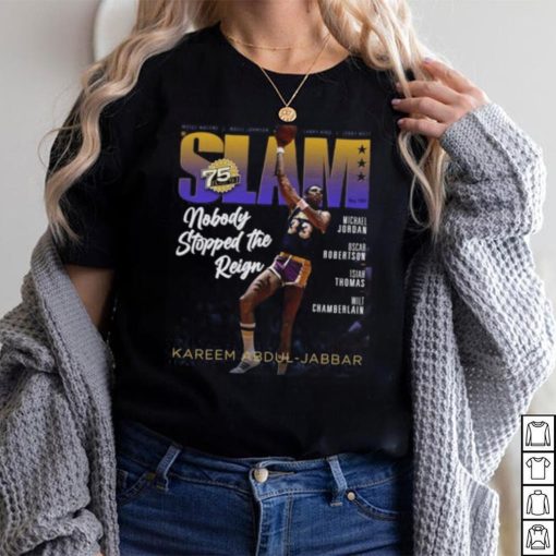 Kareem Abdul Jabbar Los Angeles Lakers NBA Slam Cover Tee Shirt