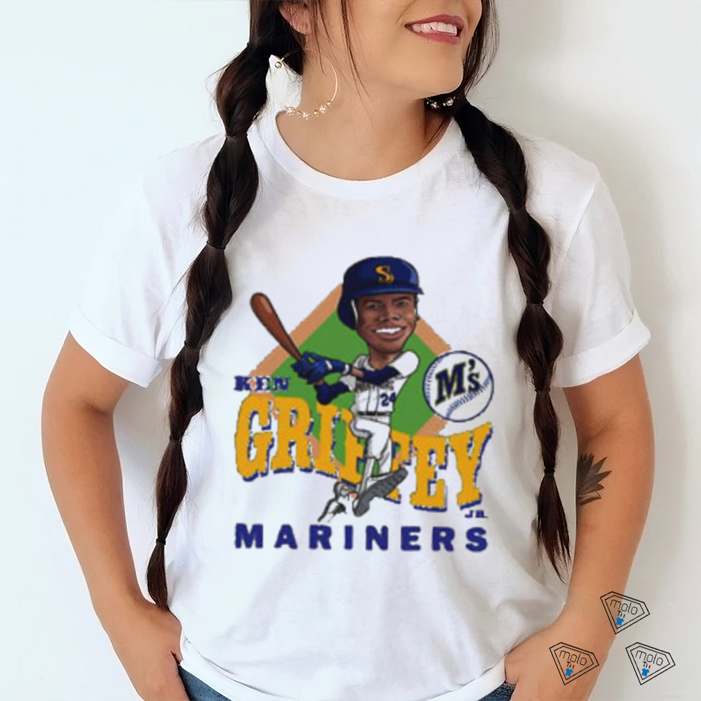 Ken Griffey Jr Retro Baseball Caricature T Shirt