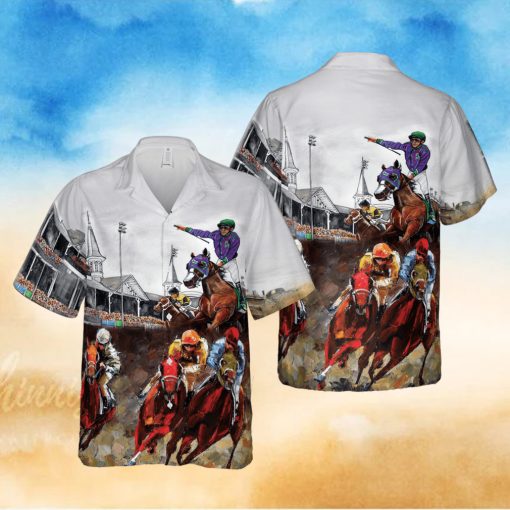 Kentucky Derby Horse Racing 3D Hawaiian Shirt