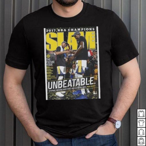 Kevin Durant Stephen Curry Golden State Warriors 2017 Championship NBA Slam Cover Tee Shirt