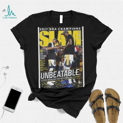 Kevin Durant Stephen Curry Golden State Warriors 2017 Championship NBA Slam Cover Tee Shirt