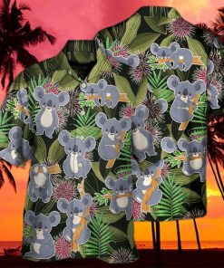 Koala Daily Life Funny Tropical Art Hawaiian Shirt