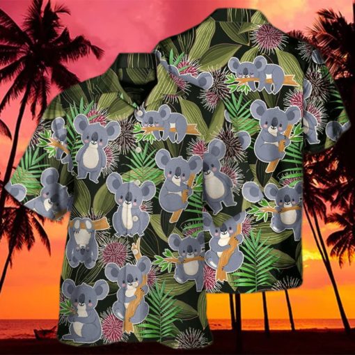 Koala Daily Life Funny Tropical Art Hawaiian Shirt