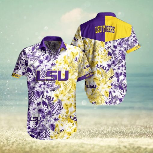 LSU TIGERS Tropical Style Hawaiian Shirt And Shorts For Fans hawaiian shirt