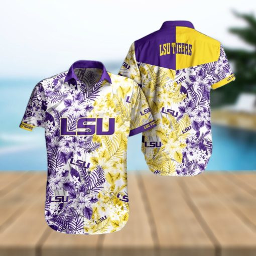 LSU TIGERS Tropical Style Hawaiian Shirt And Shorts For Fans hawaiian shirt