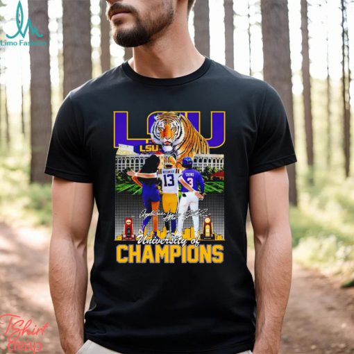 LSU University of Champions Angel Reese Garrett Nussmeier Dylan Crews signature shirt