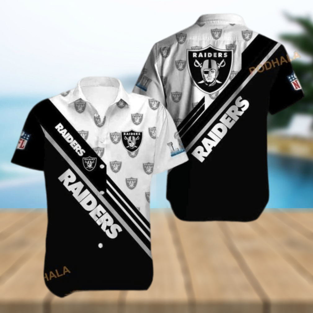 NEW Oakland Raiders NFL 3D All Over Printed Hawaiian Shirt, Short