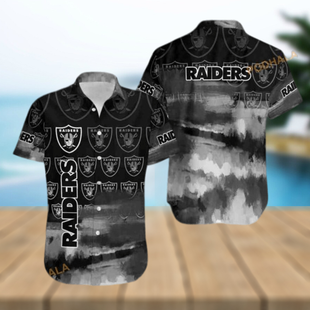 NFL Las Vegas Raiders Tropical Flower Hawaiian Shirt For Fans