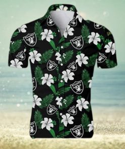 Las Vegas Raiders NFL Hawaiian Shirt  Hibiscus Flower Pattern Beach Lovers Gift