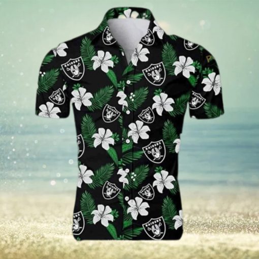 Las Vegas Raiders NFL Hawaiian Shirt  Hibiscus Flower Pattern Beach Lovers Gift