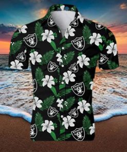 Las Vegas Raiders NFL Hawaiian Shirt  Hibiscus Flower Pattern Beach Lovers Gift