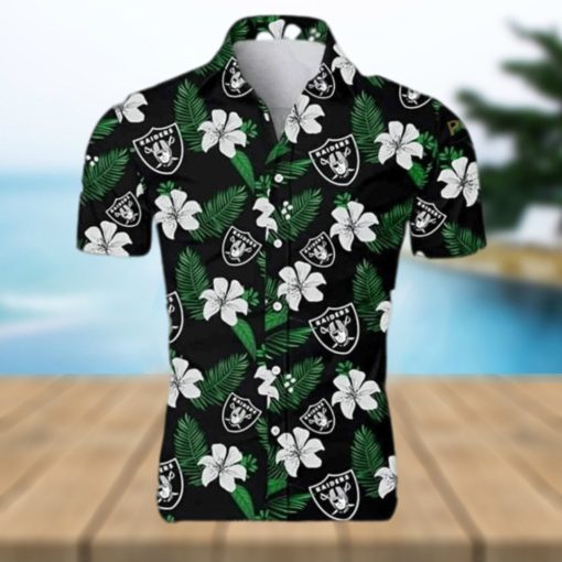 Las Vegas Raiders NFL Hawaiian Shirt  Hibiscus Flower Pattern Beach Lovers Gift