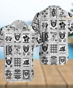 Las Vegas Raiders NFL Hawaiian Shirt Hibiscus Pattern Beach Gift For Him