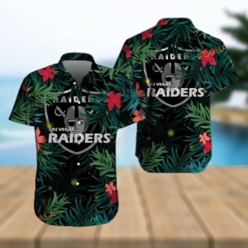 Las Vegas Raiders NFL Hawaiian Shirt  Tropical Pattern Aloha Shirt