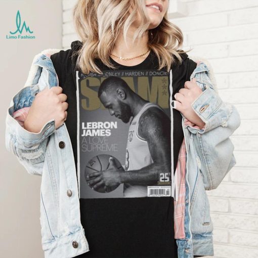 LeBron James Los Angeles Lakers NBA Slam Cover Tee Shirt