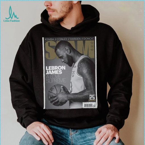 LeBron James Los Angeles Lakers NBA Slam Cover Tee Shirt