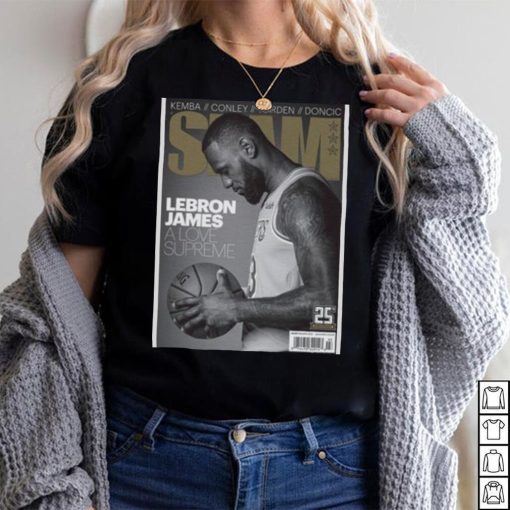 LeBron James Los Angeles Lakers NBA Slam Cover Tee Shirt