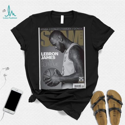LeBron James Los Angeles Lakers NBA Slam Cover Tee Shirt