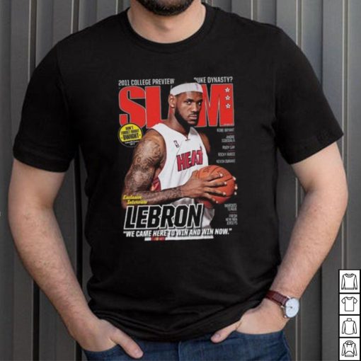 LeBron James Miami Heat NBA Slam Cover Tee Shirt