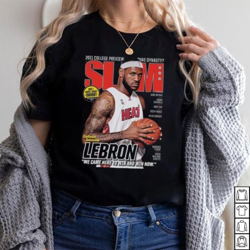 LeBron James Miami Heat NBA Slam Cover Tee Shirt