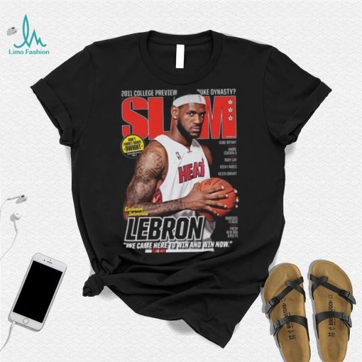 LeBron James Miami Heat NBA Slam Cover Tee Shirt