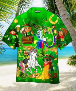 Leprechaun Unicorn Beer Hawaiian Shirt