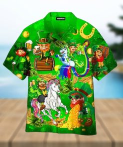 Leprechaun Unicorn Beer Hawaiian Shirt