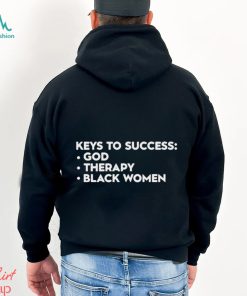 Lilcumtismyt Keys To Success God Therapy Black Women T Shirt