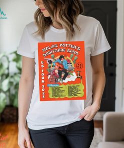 Limited Nolan Potter’s nightmare band 2023 US tour art poster design t shirt