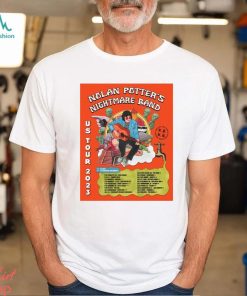 Limited Nolan Potter’s nightmare band 2023 US tour art poster design t shirt