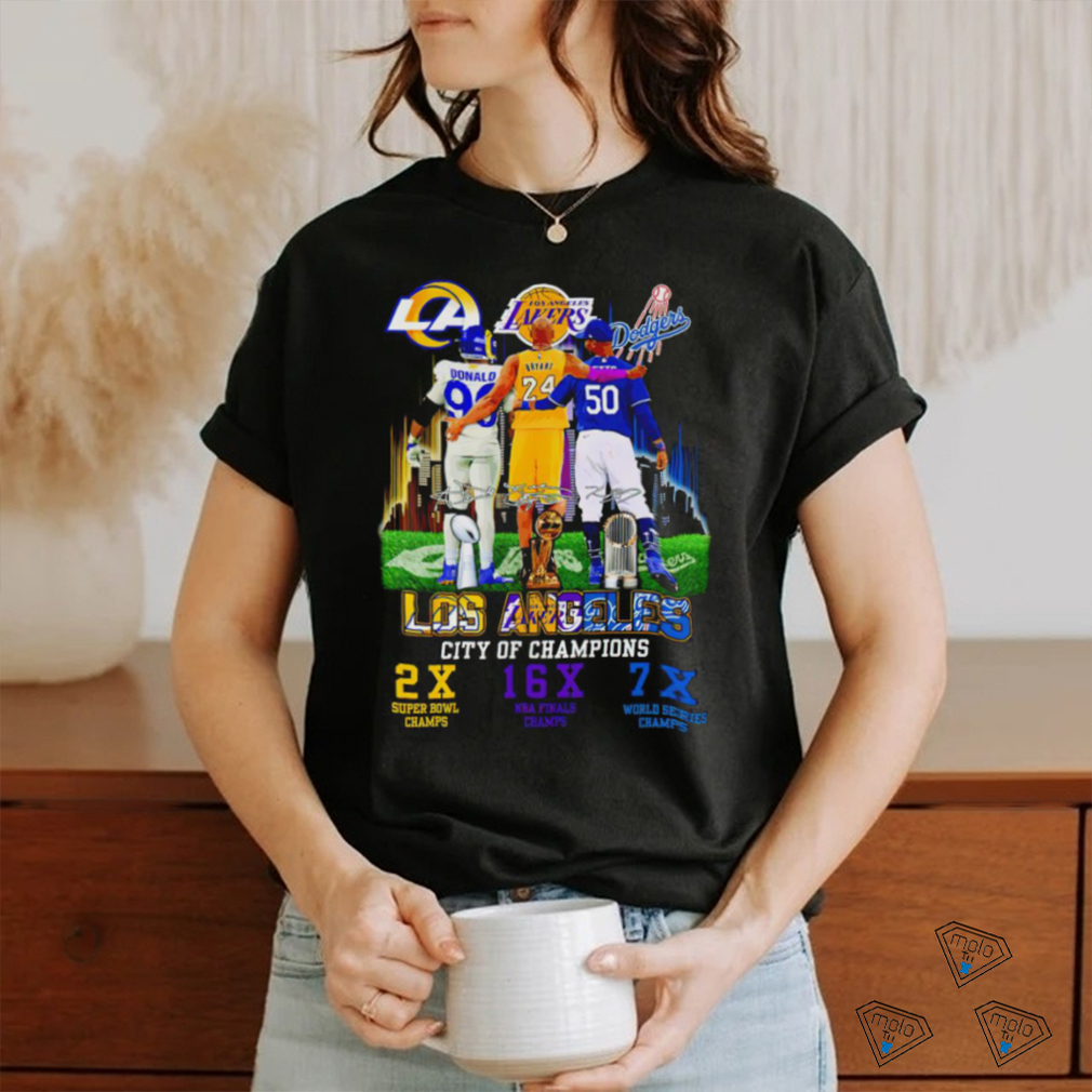 City of Champions Los Angeles LA Rams Lakers Dodgers shirt, hoodie, sweater  and v-neck t-shirt