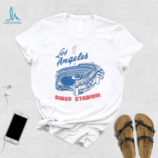 Los Angeles Dodgers Homage Gray Dodger Stadium Tri Blend T Shirt