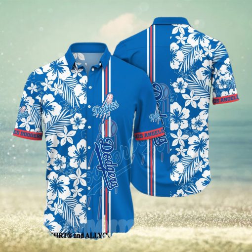 Los Angeles Dodgers MLB Flower Classic Full Print Hawaiian Shirt