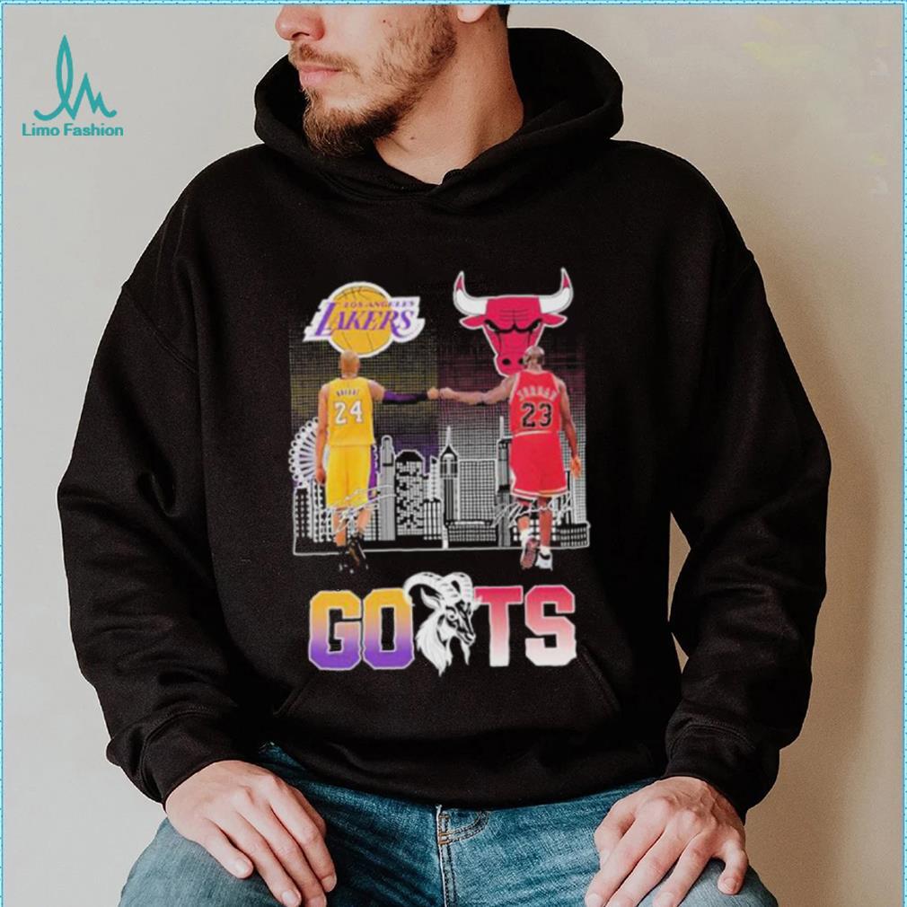 Official los angeles Lakers Kobe Bryant and chicago bulls michael Jordan  goats shirt, hoodie, sweater, long sleeve and tank top