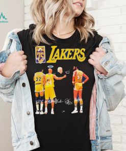 Los angeles lakers 75 years memories signatures shirt