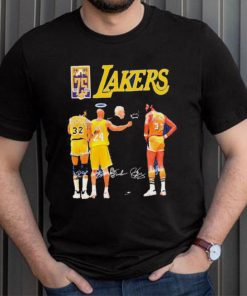 Los angeles lakers 75 years memories signatures shirt