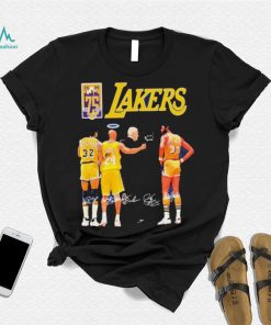 Los angeles lakers 75 years memories signatures shirt