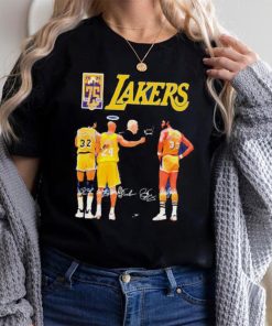 Los angeles lakers 75 years memories signatures shirt