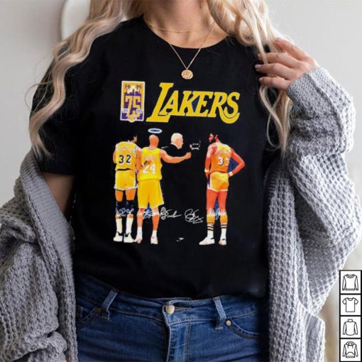 Los angeles lakers 75 years memories signatures shirt