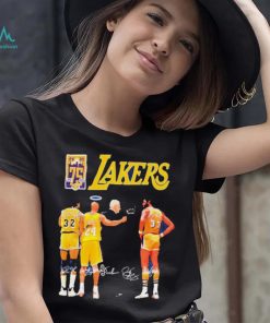 Los angeles lakers 75 years memories signatures shirt